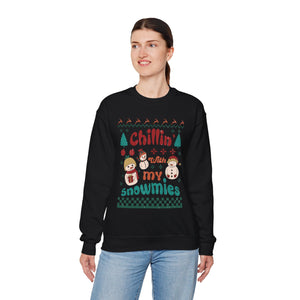 Chillin With My Snowmies - Unisex Heavy Blend™ Crewneck Sweatshirt