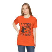 Load image into Gallery viewer, A Witch, Her Cat - Unisex Jersey Short Sleeve Tee
