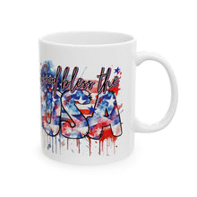 Load image into Gallery viewer, God Bless The USA (Flag) - Ceramic Mug, (11oz, 15oz)
