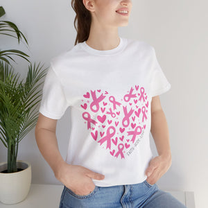 Breast Cancer Heart - Unisex Jersey Short Sleeve Tee