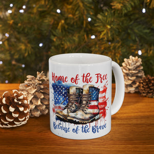 Home Of The Free - Ceramic Mug, (11oz, 15oz)