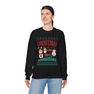 Christmas With My Snowmies - Unisex Heavy Blend™ Crewneck Sweatshirt