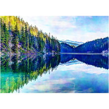 Load image into Gallery viewer, Mountain Lake Tree Line - Professional Prints
