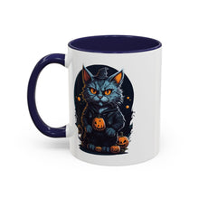 Load image into Gallery viewer, Cat Halloween (2) - Accent Coffee Mug (11, 15oz)
