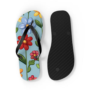 Cartoon Flowers Ver 2 - Flip Flops