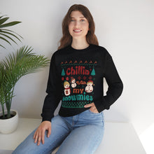 Load image into Gallery viewer, Chillin With My Snowmies - Unisex Heavy Blend™ Crewneck Sweatshirt
