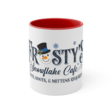 Load image into Gallery viewer, Frosty&#39;s Snowflake Cafe - Accent Coffee Mug, 11oz
