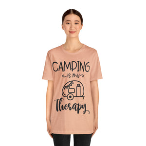 Camping Is My Therapy - Unisex Jersey Short Sleeve Tee