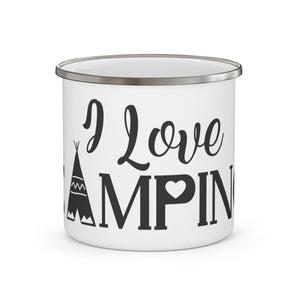 I Love Camping - Enamel Camping Mug