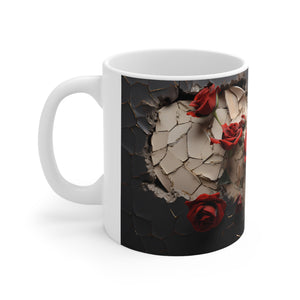 Valentine Heart & Roses (3) - Ceramic Mug 11oz