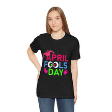 Load image into Gallery viewer, April Fools (Jester Style) - Unisex Jersey Short Sleeve Tee
