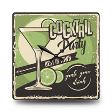 Load image into Gallery viewer, Retro Cocktail Party - Acrylic Wall Clock
