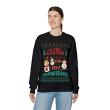 Load image into Gallery viewer, Chillin With My Snowmies - Unisex Heavy Blend™ Crewneck Sweatshirt
