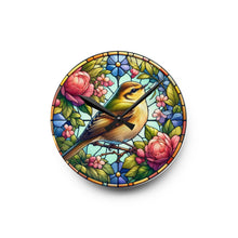 Load image into Gallery viewer, Stained Glass American Goldfinch - Acrylic Wall Clock
