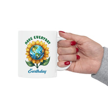 Load image into Gallery viewer, Earth Day Sunflower - Ceramic Mug, 11oz
