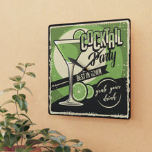 Load image into Gallery viewer, Retro Cocktail Party - Acrylic Wall Clock
