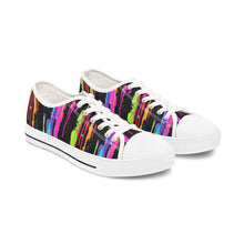 Load image into Gallery viewer, Neon Paint Drips - Women&#39;s Low Top Sneakers
