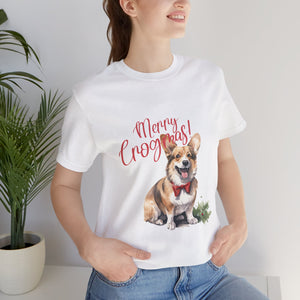 Corgi Christmas - Unisex Jersey Short Sleeve Tee