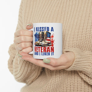 I Kissed A Veteran - Ceramic Mug, (11oz, 15oz)