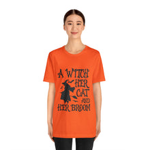 Load image into Gallery viewer, A Witch, Her Cat - Unisex Jersey Short Sleeve Tee
