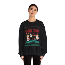 Load image into Gallery viewer, Christmas With My Snowmies - Unisex Heavy Blend™ Crewneck Sweatshirt
