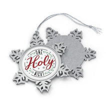 Load image into Gallery viewer, One Holy Night - Pewter Snowflake Ornament
