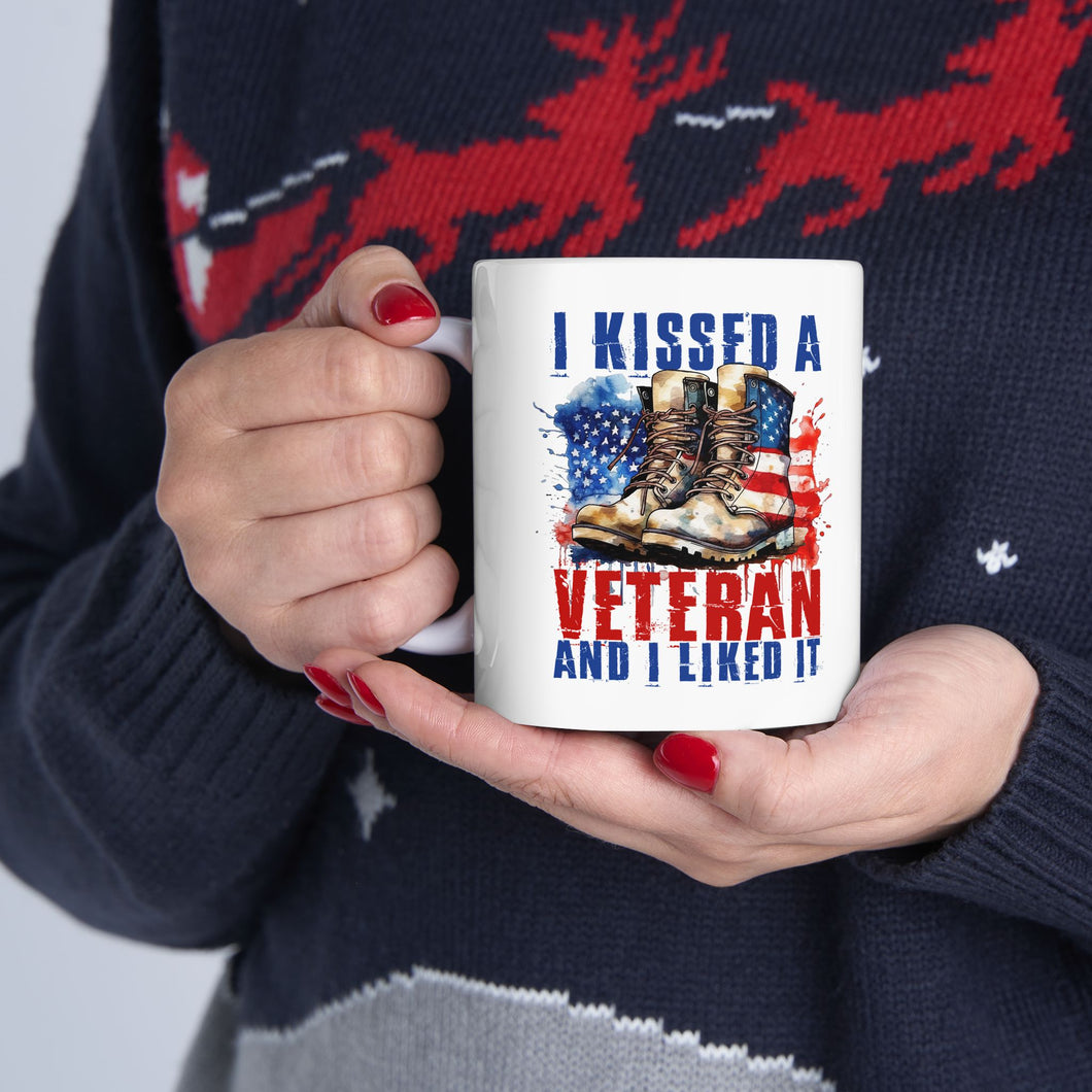 I Kissed A Veteran - Ceramic Mug, (11oz, 15oz)