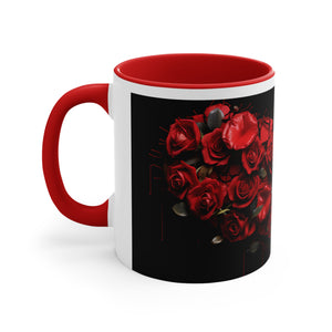 Valentine Hearts & Roses (5) - Accent Coffee Mug, 11oz
