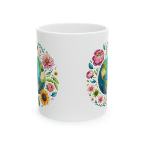 Earth Day Flowers - Ceramic Mug, 11oz