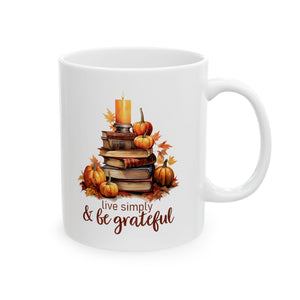 Live Simply - Ceramic Mug, (11oz, 15oz)