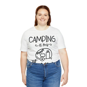 Camping Is My Therapy - Unisex Jersey Short Sleeve Tee