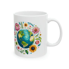 Load image into Gallery viewer, Earth Day Flowers - Ceramic Mug, 11oz
