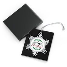 Load image into Gallery viewer, Baby&#39;s First Christmas - Pewter Snowflake Ornament
