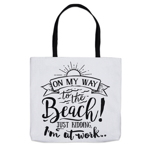 On My Way To The Beach - Tote Bags