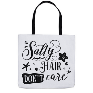 Salty Hair Don't Care - Tote Bags
