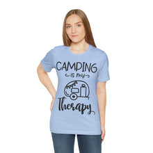 Load image into Gallery viewer, Camping Is My Therapy - Unisex Jersey Short Sleeve Tee
