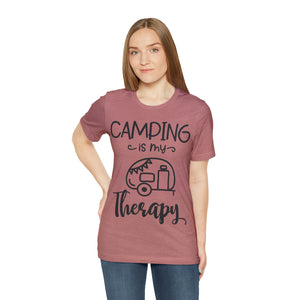 Camping Is My Therapy - Unisex Jersey Short Sleeve Tee