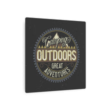 Load image into Gallery viewer, Camping Outdoors - Metal Art Sign
