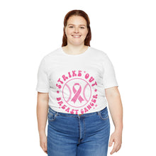 Load image into Gallery viewer, Strike Out Breast Cancer - Unisex Jersey Short Sleeve Tee
