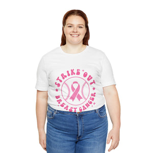 Strike Out Breast Cancer - Unisex Jersey Short Sleeve Tee