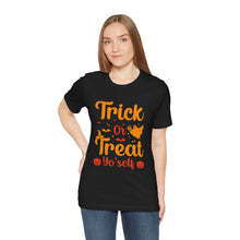 Load image into Gallery viewer, Trick Or Treat - Unisex Jersey Short Sleeve Tee
