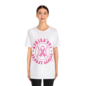 Strike Out Breast Cancer - Unisex Jersey Short Sleeve Tee