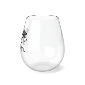 Sips Gettin Real -Stemless Wine Glass, 11.75oz