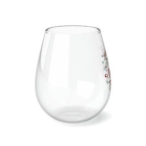 Tinsel In A Tangle - Stemless Wine Glass, 11.75oz