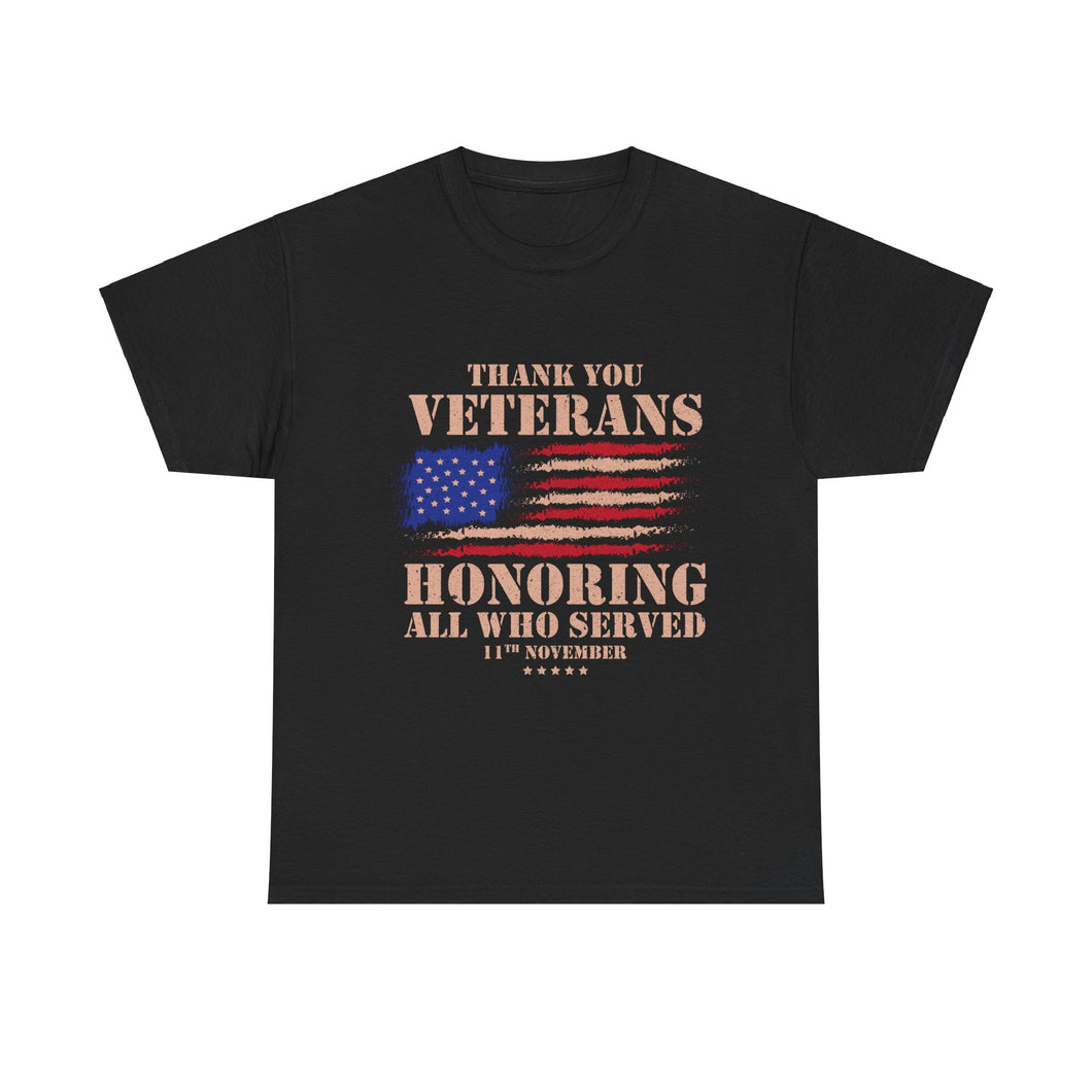 Thank You Veterans - Unisex Heavy Cotton Tee