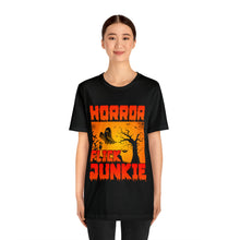 Load image into Gallery viewer, Horror Flick Junkie - Unisex Jersey Short Sleeve Tee
