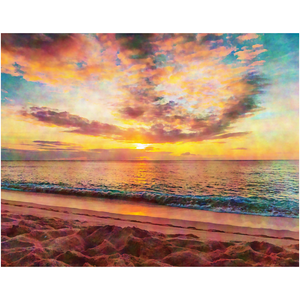 Multi-Color Beach Sunrise - Professional Prints