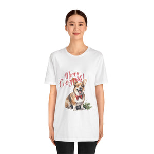 Corgi Christmas - Unisex Jersey Short Sleeve Tee