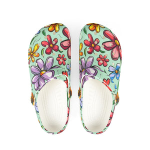 Cartoon Flowers Ver 6 - EVA Foam Rubber Shoes (AOP)