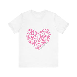 Breast Cancer Heart - Unisex Jersey Short Sleeve Tee